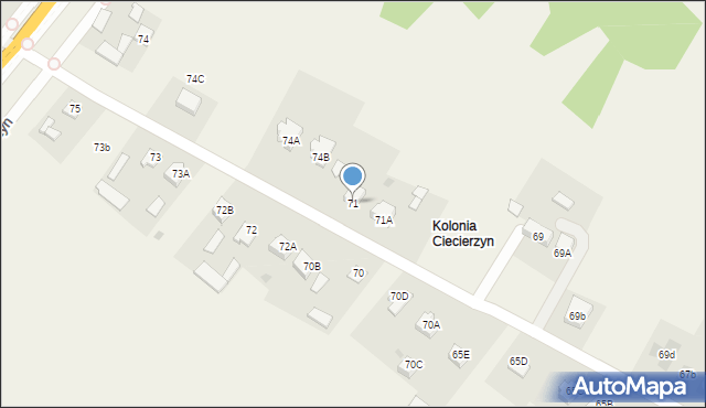 Ciecierzyn, Ciecierzyn, 71, mapa Ciecierzyn