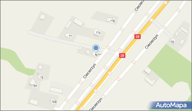 Ciecierzyn, Ciecierzyn, 76, mapa Ciecierzyn