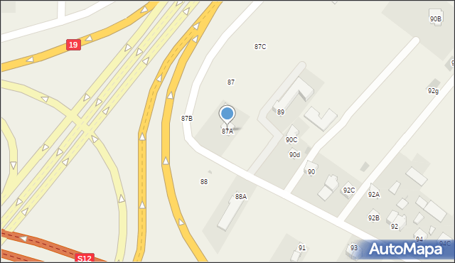 Ciecierzyn, Ciecierzyn, 87A, mapa Ciecierzyn