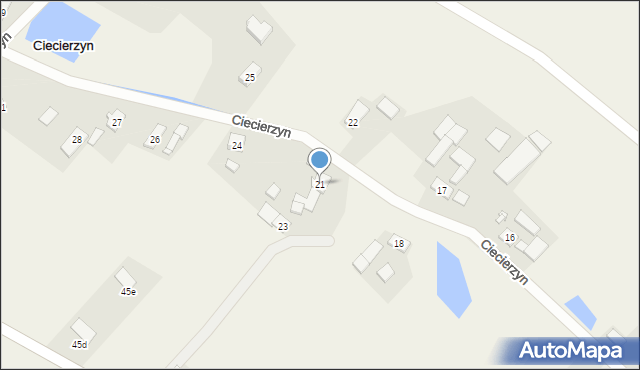 Ciecierzyn, Ciecierzyn, 21, mapa Ciecierzyn