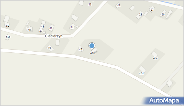 Ciecierzyn, Ciecierzyn, 45A, mapa Ciecierzyn