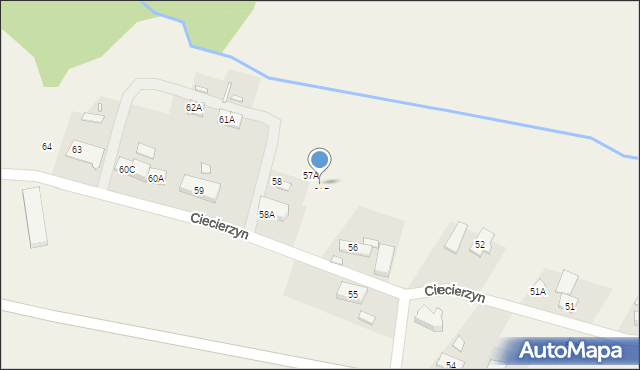 Ciecierzyn, Ciecierzyn, 57B, mapa Ciecierzyn