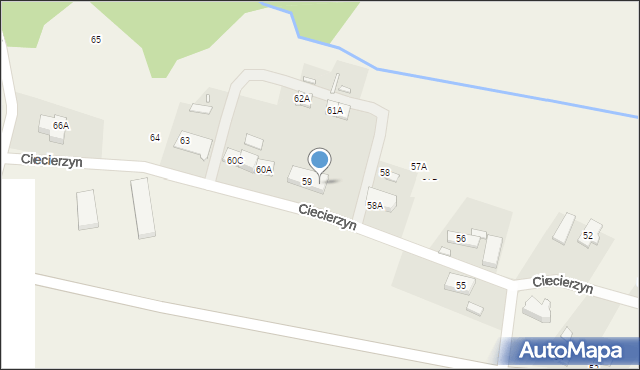 Ciecierzyn, Ciecierzyn, 59A, mapa Ciecierzyn