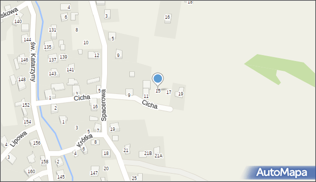 Cięcina, Cicha, 15, mapa Cięcina