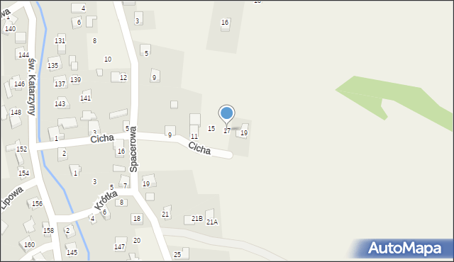 Cięcina, Cicha, 17, mapa Cięcina
