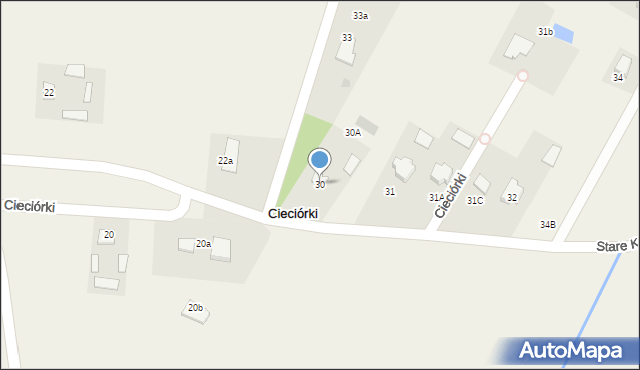 Cieciórki, Cieciórki, 30, mapa Cieciórki