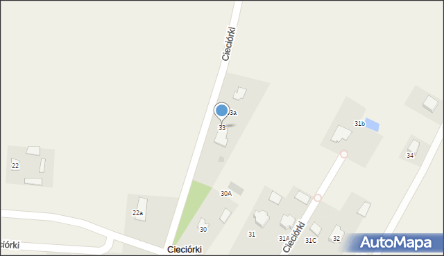 Cieciórki, Cieciórki, 33, mapa Cieciórki