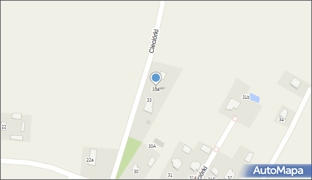 Cieciórki, Cieciórki, 33a, mapa Cieciórki