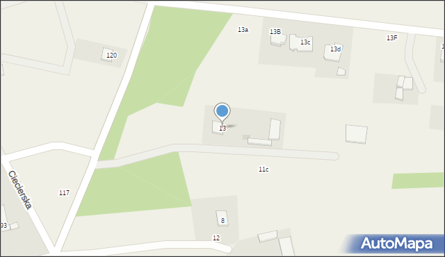 Cieciorki, Cieciorki, 13, mapa Cieciorki