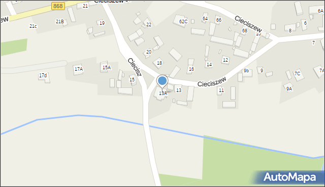Cieciszew, Cieciszew, 13A, mapa Cieciszew