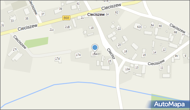 Cieciszew, Cieciszew, 17, mapa Cieciszew