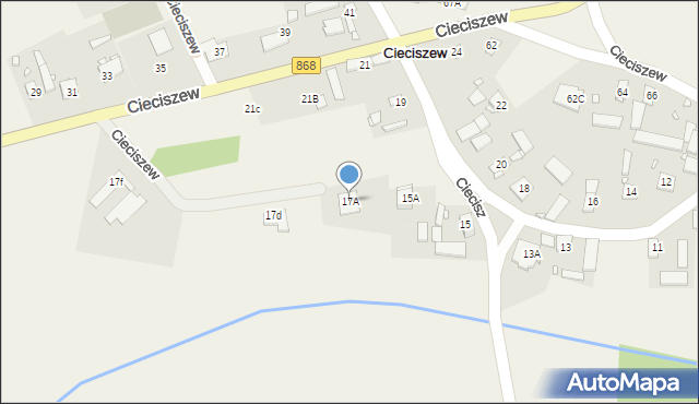 Cieciszew, Cieciszew, 17A, mapa Cieciszew