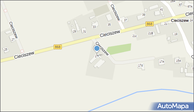 Cieciszew, Cieciszew, 17f, mapa Cieciszew