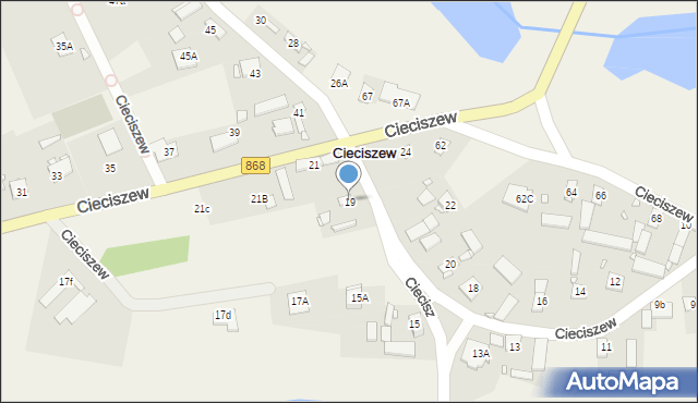 Cieciszew, Cieciszew, 19, mapa Cieciszew