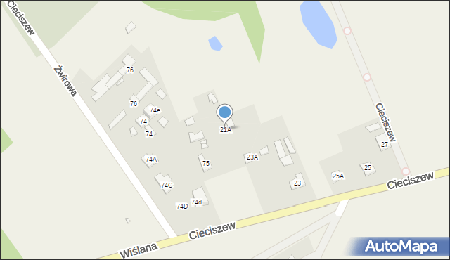 Cieciszew, Cieciszew, 21A, mapa Cieciszew