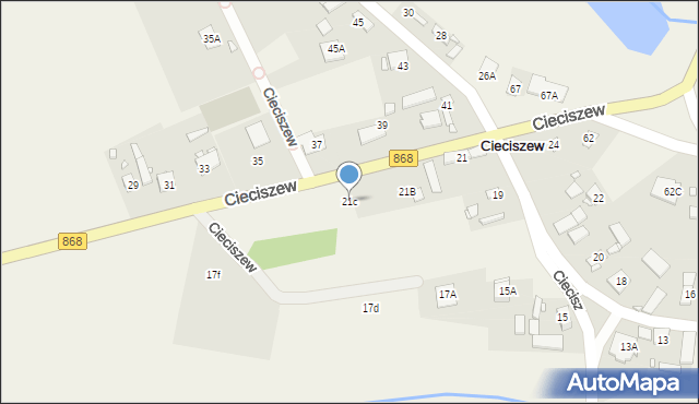 Cieciszew, Cieciszew, 21c, mapa Cieciszew