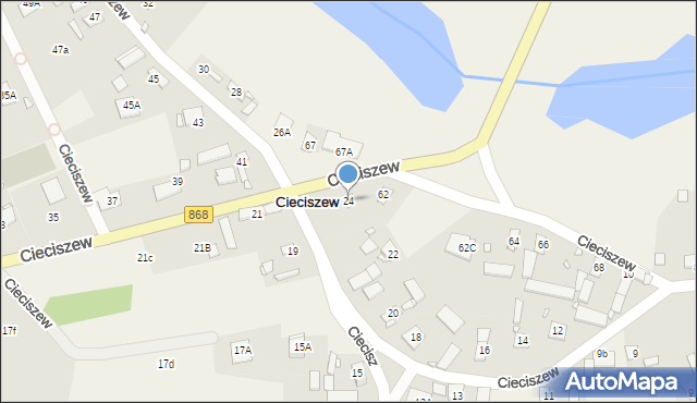 Cieciszew, Cieciszew, 24, mapa Cieciszew