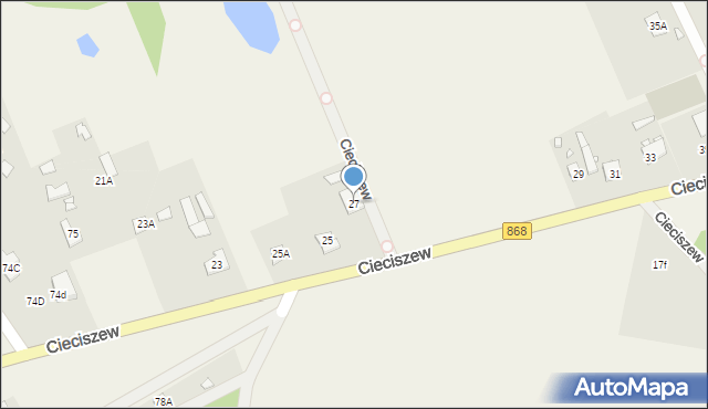 Cieciszew, Cieciszew, 27, mapa Cieciszew
