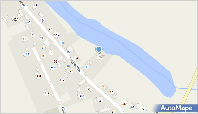 Cieciszew, Cieciszew, 32A, mapa Cieciszew
