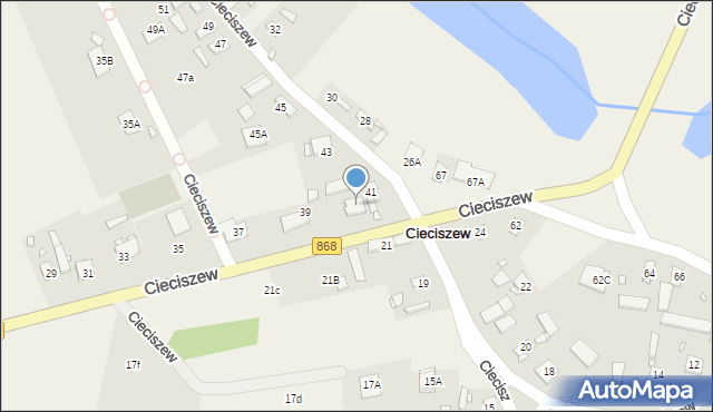 Cieciszew, Cieciszew, 41a, mapa Cieciszew
