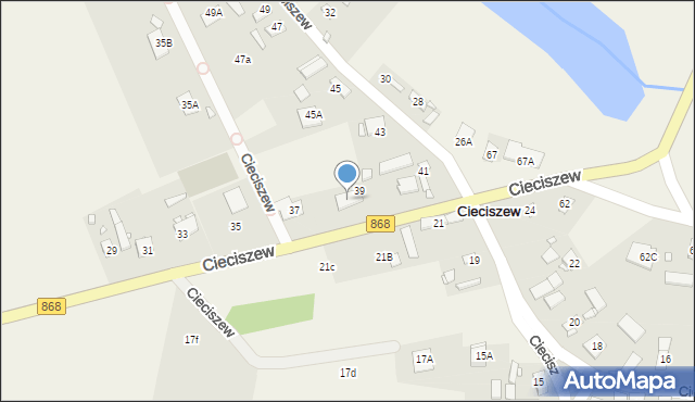 Cieciszew, Cieciszew, 41B, mapa Cieciszew
