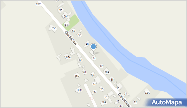 Cieciszew, Cieciszew, 46, mapa Cieciszew