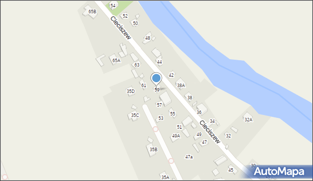 Cieciszew, Cieciszew, 59, mapa Cieciszew