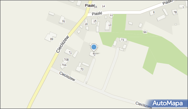 Cieciszew, Cieciszew, 72, mapa Cieciszew