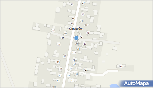 Cieciułów, Cieciułów, 39, mapa Cieciułów
