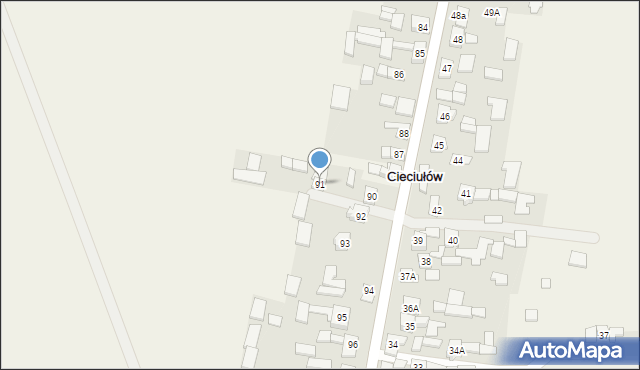 Cieciułów, Cieciułów, 91, mapa Cieciułów
