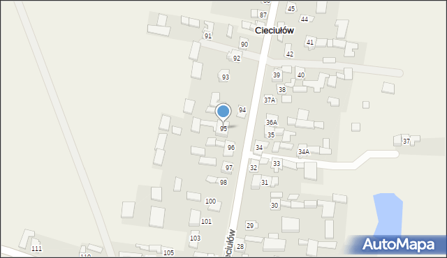 Cieciułów, Cieciułów, 95, mapa Cieciułów