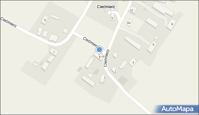 Ciećmierz, Ciećmierz, 3, mapa Ciećmierz