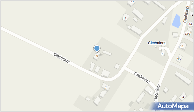 Ciećmierz, Ciećmierz, 9, mapa Ciećmierz