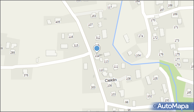 Cieklin, Cieklin, 114, mapa Cieklin