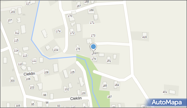 Cieklin, Cieklin, 177, mapa Cieklin
