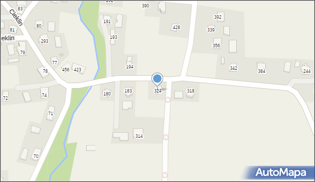 Cieklin, Cieklin, 324, mapa Cieklin