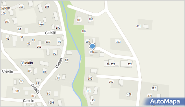 Cieklin, Cieklin, 411, mapa Cieklin