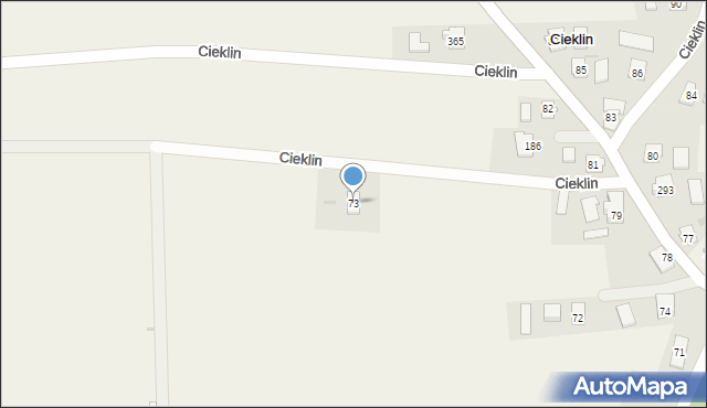 Cieklin, Cieklin, 73, mapa Cieklin