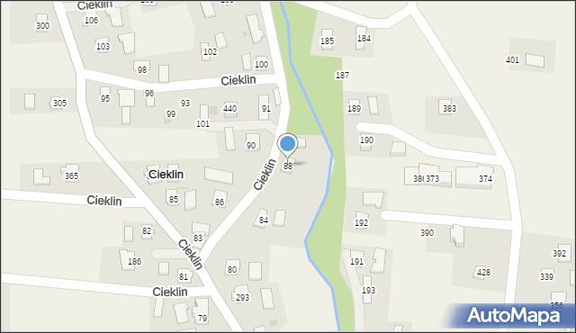 Cieklin, Cieklin, 88, mapa Cieklin