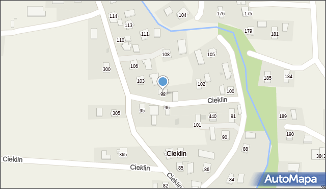 Cieklin, Cieklin, 98, mapa Cieklin
