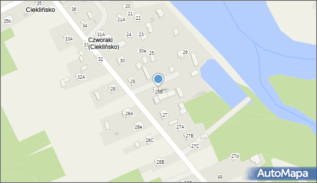 Cieklińsko, Cieklińsko, 29B, mapa Cieklińsko