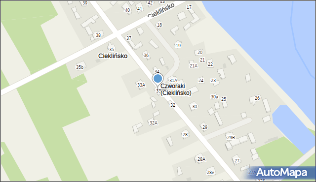 Cieklińsko, Cieklińsko, 33, mapa Cieklińsko