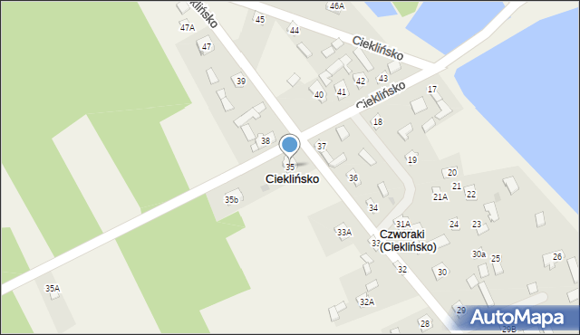 Cieklińsko, Cieklińsko, 35, mapa Cieklińsko
