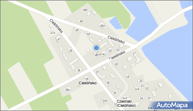 Cieklińsko, Cieklińsko, 40, mapa Cieklińsko