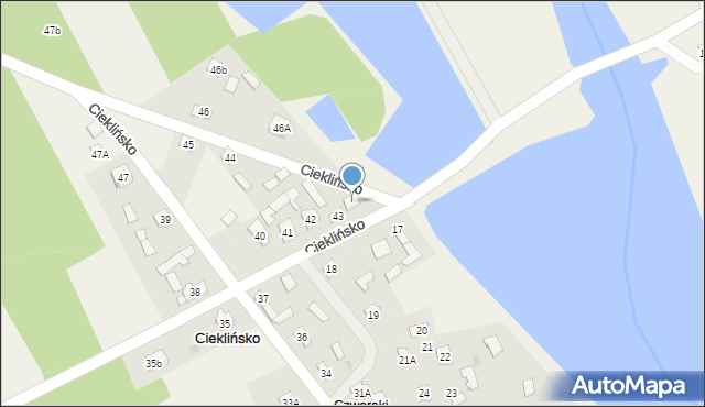 Cieklińsko, Cieklińsko, 43A, mapa Cieklińsko