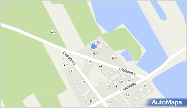 Cieklińsko, Cieklińsko, 46, mapa Cieklińsko
