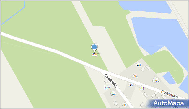 Cieklińsko, Cieklińsko, 47b, mapa Cieklińsko