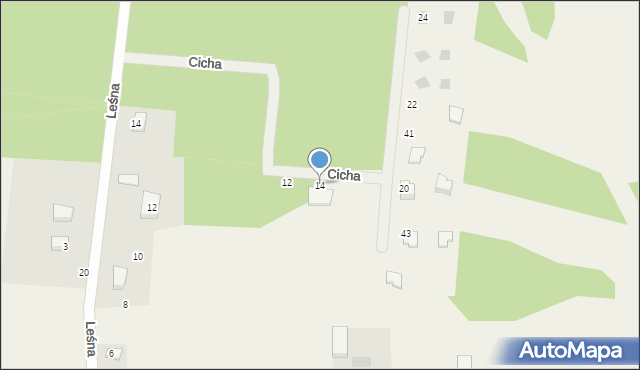 Ciekocino, Cicha, 14, mapa Ciekocino