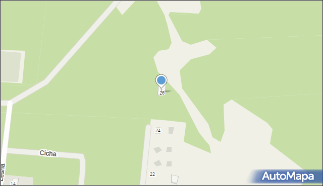 Ciekocino, Cicha, 26, mapa Ciekocino