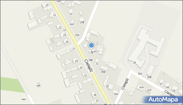 Cielądz, Cielądz, 28, mapa Cielądz
